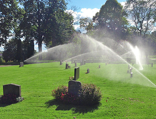Sprinkler kyrkogård