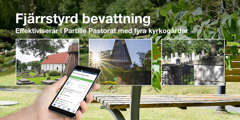 Automatbevattning kyrkogårdar Partille