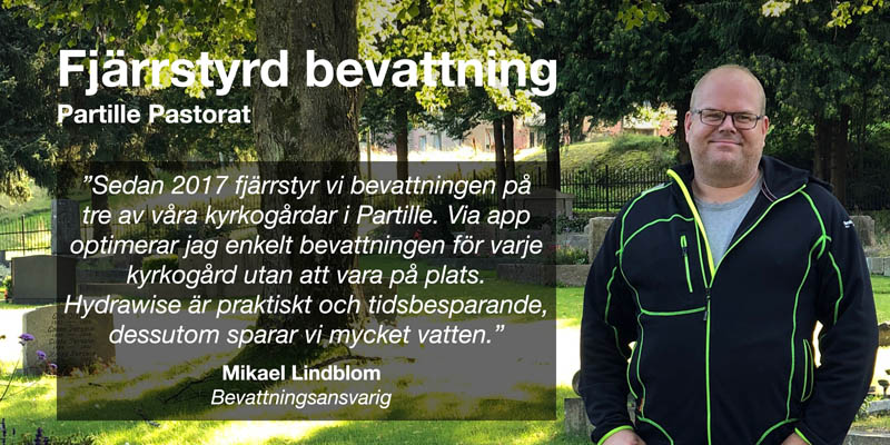 Fjärrstyrd bevattning kyrkogård, Partille Pastorat